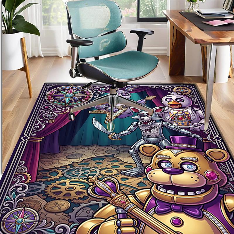 Five Nights at Freddy's Pattern Rug, Indoor/Outdoor Mat, for Picnic, Gameroom, Bedroom, Office, Living Room, Home Decor Carpet, Birthday Gift