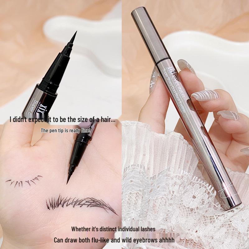 Xixi Smooth Fine Waterproof Eyeliner Pen - Ultra-Fine, Smudge-Proof for Eyes and Lower Lash Shadow.