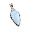 Natural Republic Larimar Gemstone Handmade 925 Solid Silver Pendant 1.50" J6r96