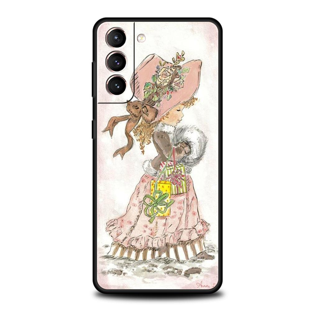 Phone Case for Samsung Galaxy S25/S24/S23/S22/S20/S21/FE/Ultra/S10/S10E/S9/Plus/5G Soft TPU Cover Shell Sarah Kay Girls Cute Bag