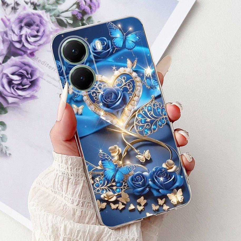 For Xiaomi Poco X7 Pro 5G Case Fashion Flower Queen Pattern Soft Silicone Clear Phone Cover For Xiaomi Poco X7 PocoX7 Pro Fundas