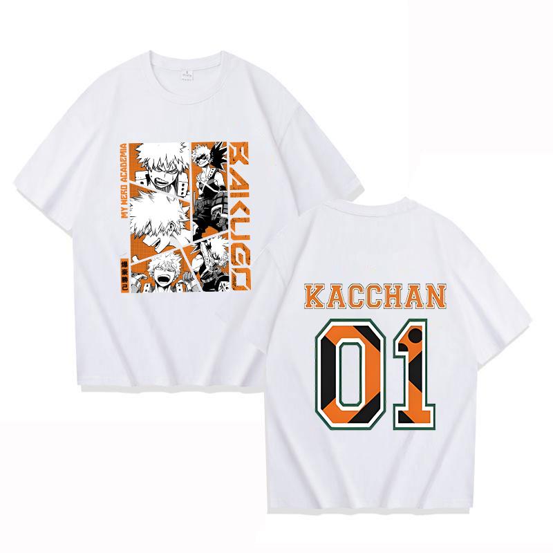 New Anime Bakugou Katsuki Printing T Shirts Unisex Fashion Short Sleeve T Shirt Women Summer Casual Loose T-shirt