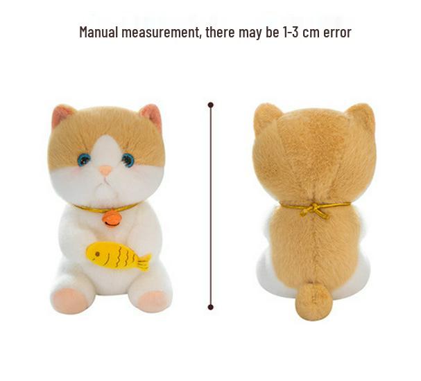 Adorable Kitten Plush Toy - Soft Stuffed Animal Sleep Companion and Gift for Girls' Birthdays