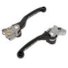 Pivot Lever Set FP Black for KX450 KX450X Features Stepless Lever Position and Is Made from Forged Aluminum Alloy 3-Finger KX250/250X