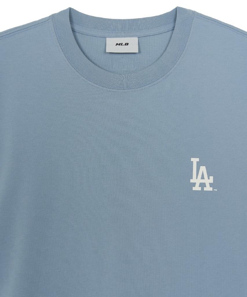 Emelbi Basic Small Logo Semi-Oversized Short Sleeve T-Shirt La (L.Sky Blue)