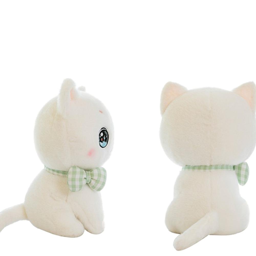 Pet Pink Cat Plush Toy Fluffy Animal Stuff Doll Fun Bow Cat Plush  Friends
