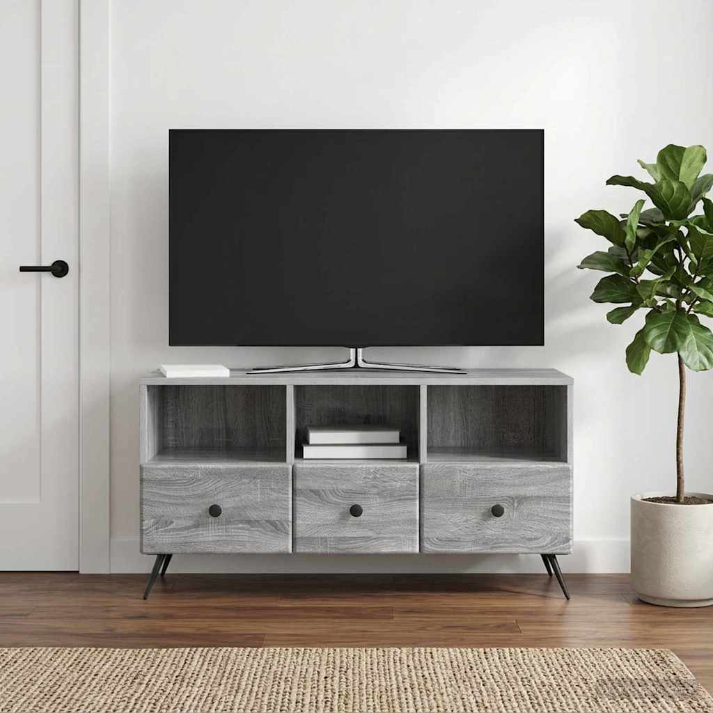 TV Stand Grey Sonoma 102 x 34.5 x 50 cm Particleboard