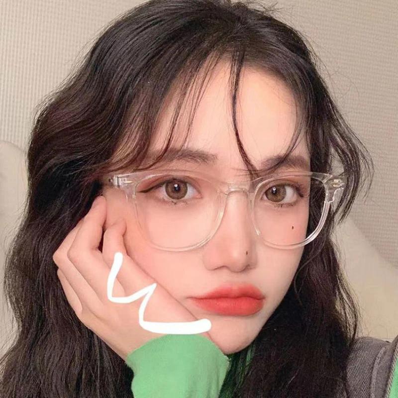 Vintage Square Women Myopia Glasses Fashion High Definition Lens Eyewear Unisex Anti-blue Light Computer Eyeglasses -1.0 To -6.0