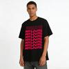 Trendy Awesome Overlapping Letter Print Casual Short Sleeve T-Shirt Pure cotton T-shirt
