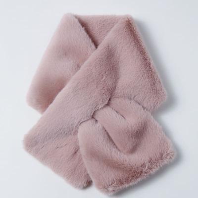 LALA Pelz Breiter Schal - Rosa