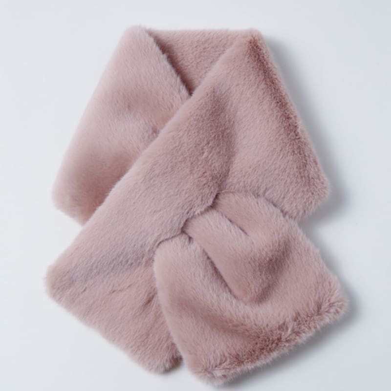 

LALA Fur Wide Scarf - Pink FREE