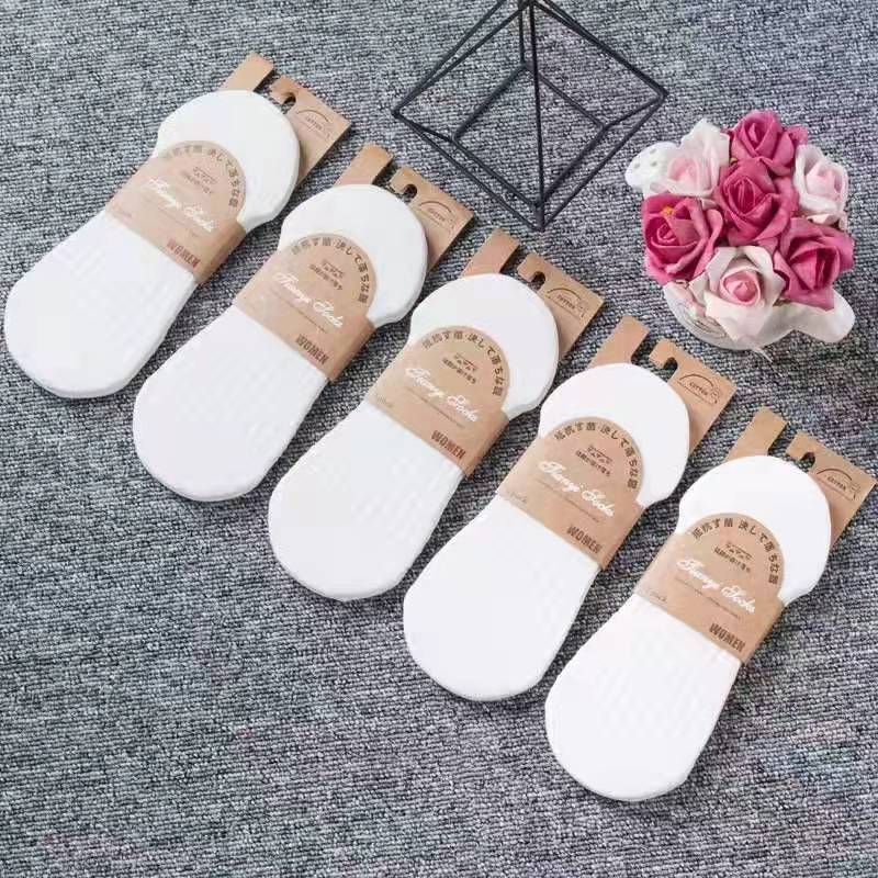 5 Paar / Los Damen Silikon Rutschfeste Unsichtbare Socken Damen Sommer Einfarbig Knöchelsocken Damen Weiche Baumwollsocke Atmungsaktiv