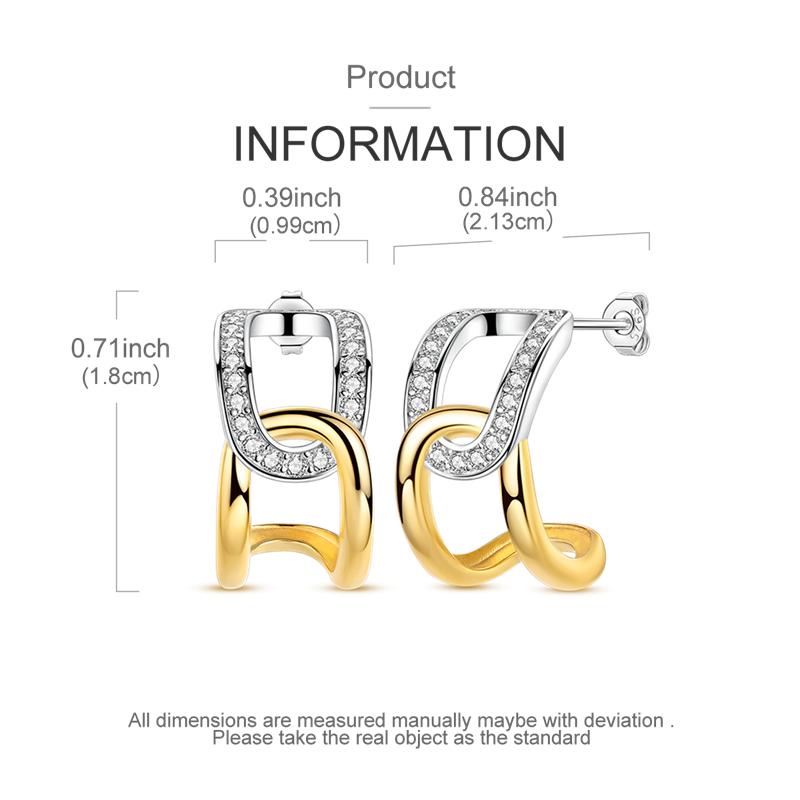 

Модные золотые женские серьги-кольца из стерлинговой меди 925 пробы с сверкающими цирконами круглой формы, серьги-пусеты с изысканными цирконами, подарок для влюбленных на годовщину