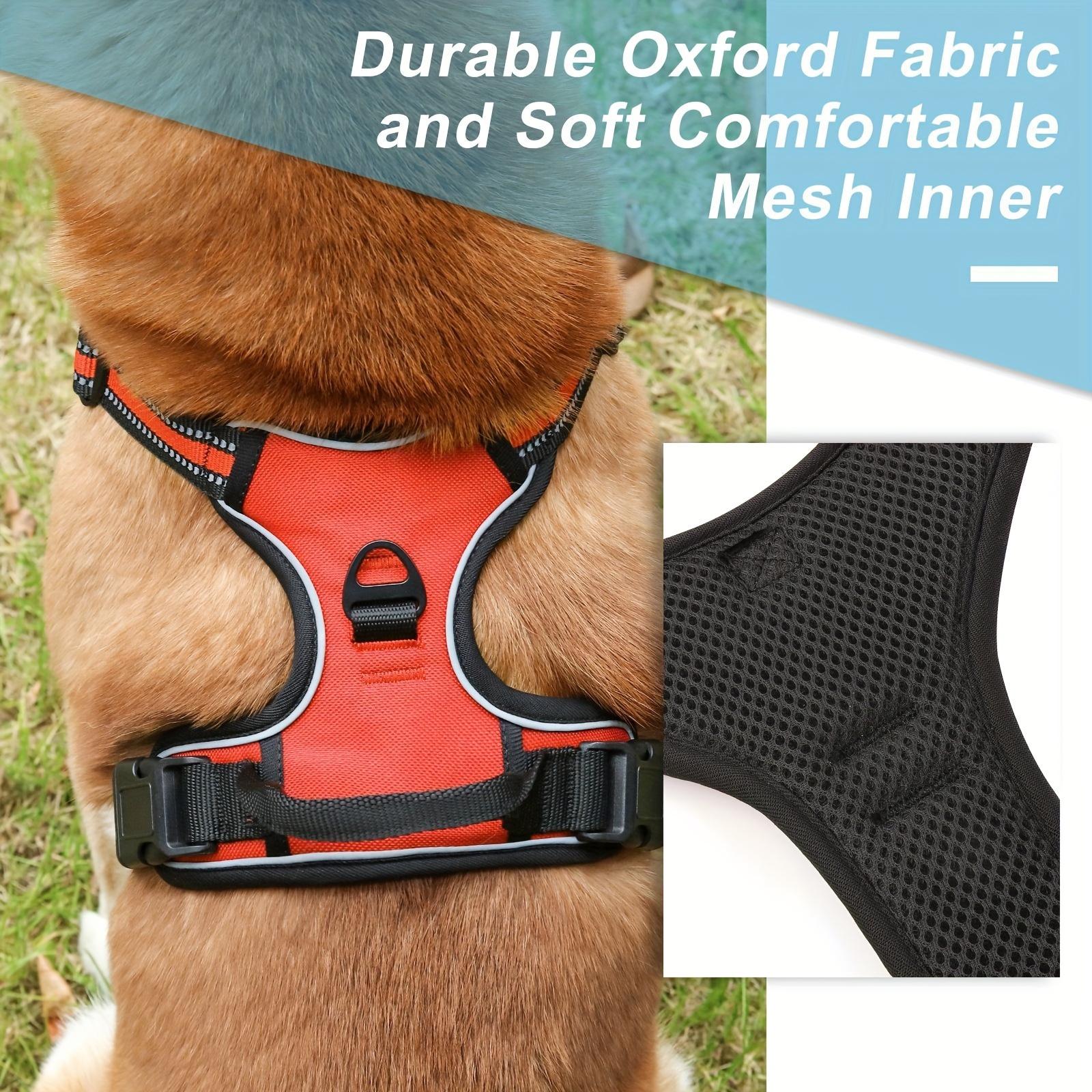 

Adjustable No-Pull Reflective Dog Harness Breathable Pet Training Vest for Small Medium Large Dogs S розовый