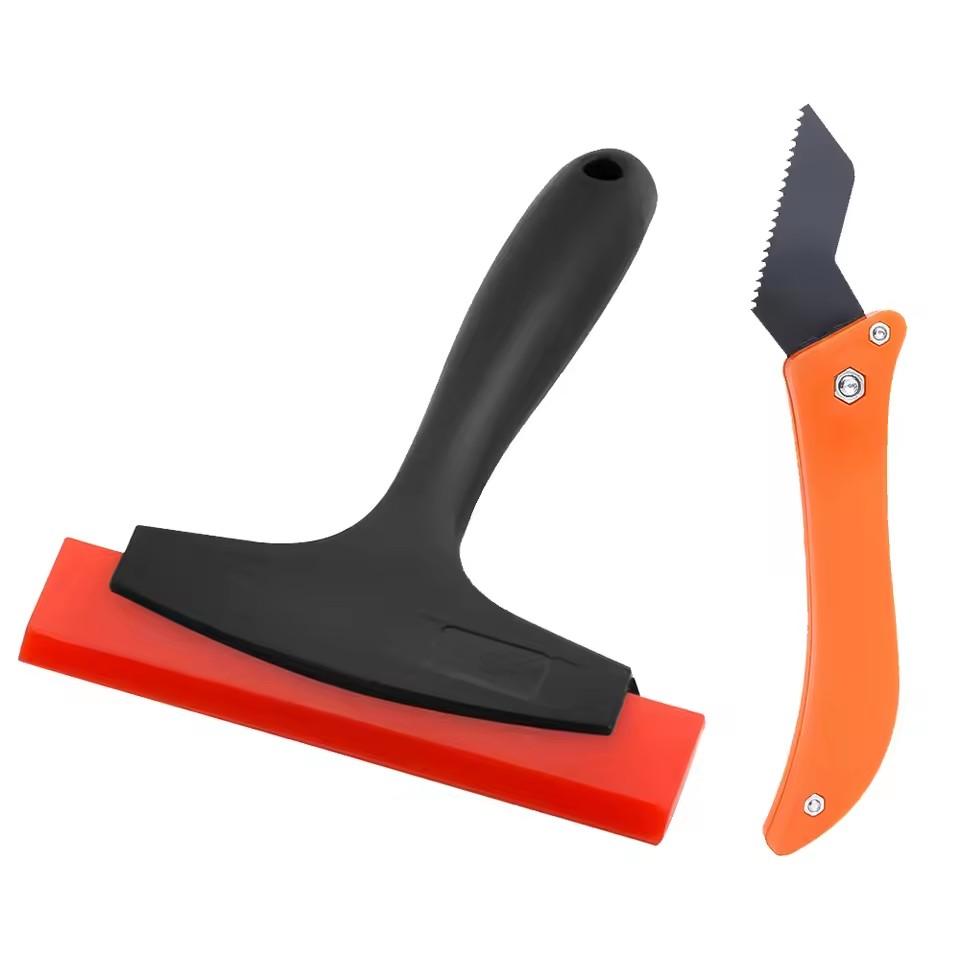 2in1 Tile Gap Filling Cleaning Scraper Shovel Grout for Tiling Fixing Car Film Glass Snow Ice Trowel Remover Construction Tools