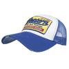 Chrome Crane CB333 Mesh Cap with Distressed Logo and English Casual Street Style for Men and Women (Blue) Letters,