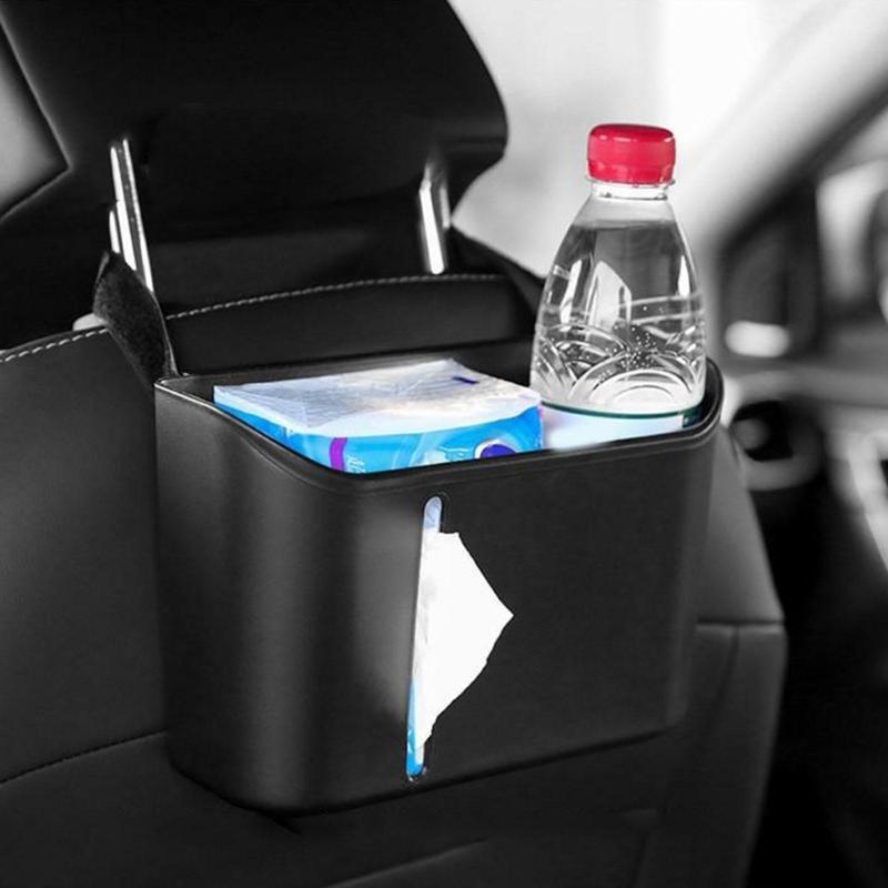 Upgrade Car Seat Organizer Backseat Cup Holder Multipurpose Car Organizer Hanging Box Car Trash Can Garbage Can