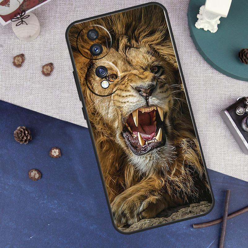 Roaring Lion Case For Honor Magic 7 6 5 8 Pro Cover For Honor 400 200 50 70 90 Lite X8a X8b X9a X9b X9c