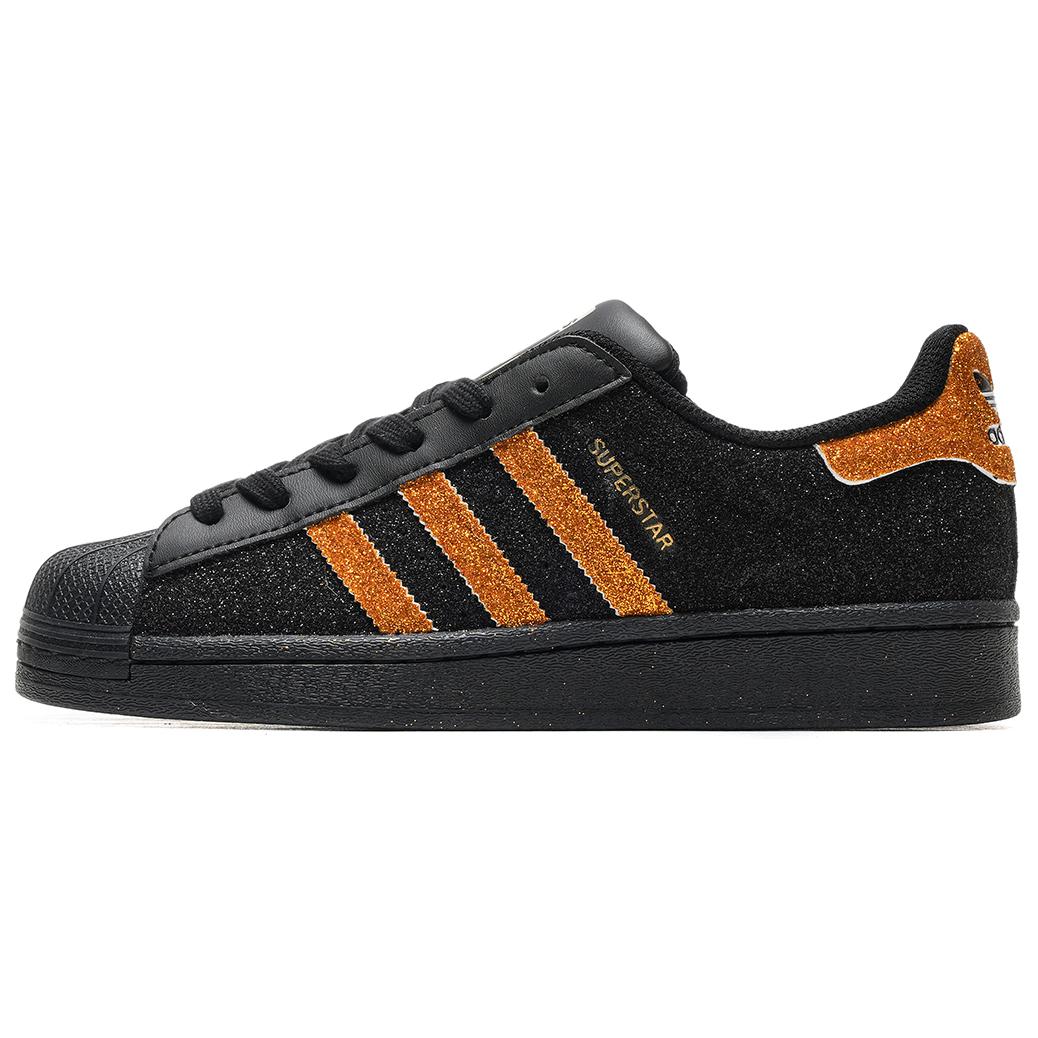 

Adidas Originals SUPERSTAR Slip Resistant Abrasion Resistant Low top Skateboard Shoes Unisex Black Gold EG4959(Team415-) 35⅔