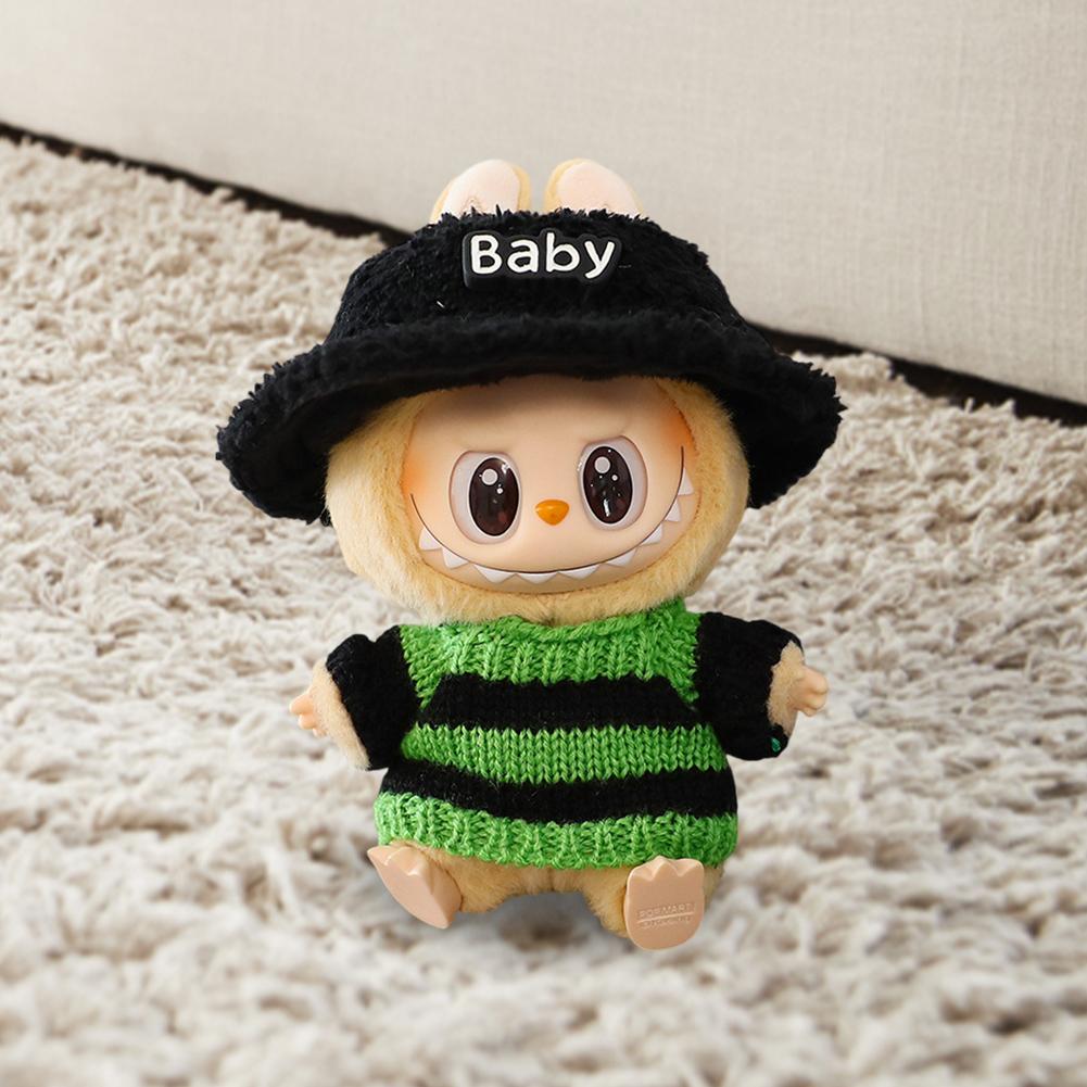 17cm Cute Mini Plush Doll's Clothes Outfit Accessories For Korea Kpop Exo Labubu V1 V2 Idol Doll Sitting Party Clothing DIY Gift