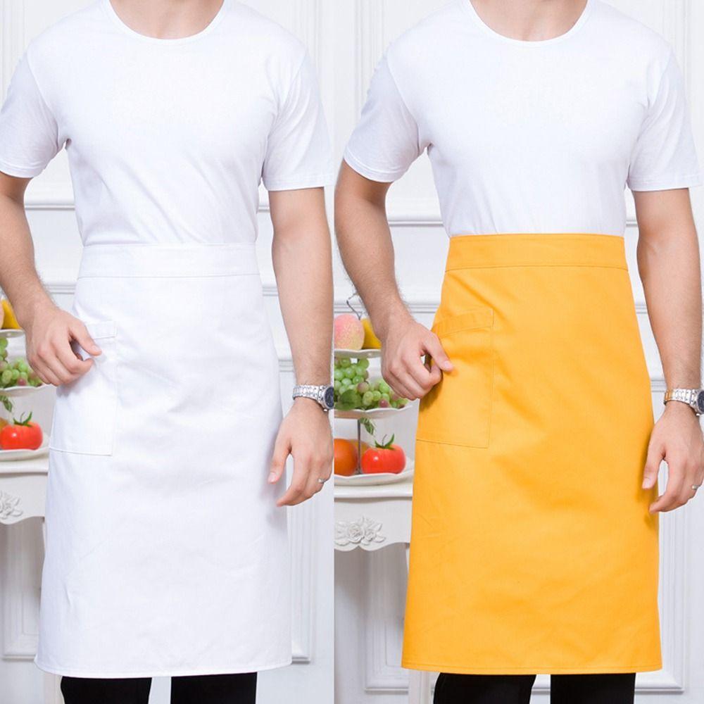 Unisex Waist Apron Black Short Half Waist Apron Fashion Short Apron  Chef