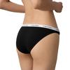 Calvin Klein Jacquard Narrow Waist Cotton Sexy Bikini Triangle Underwear Women Underwear Black D1618O-001