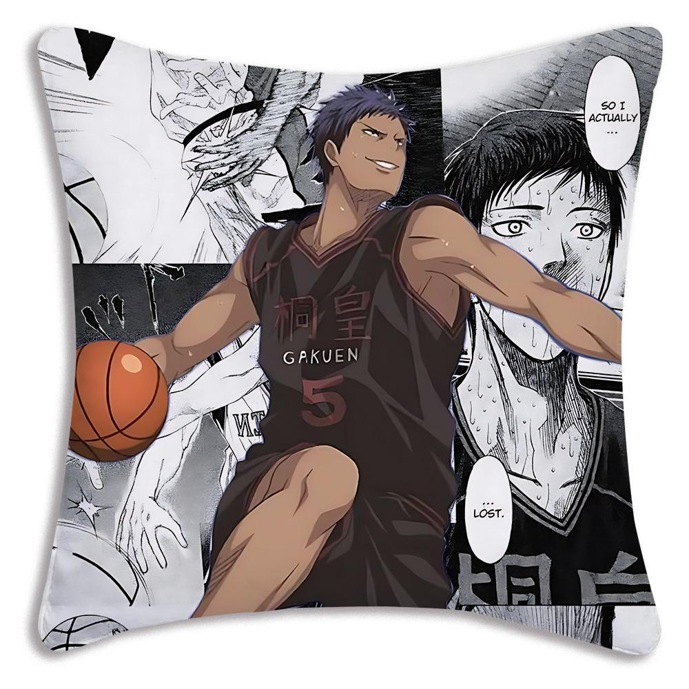Anime For Kurokos No Baskets Pillow Covers Cartoon Sofa Decorative Home Double-sided Printing Short Plush Cute Cushion Cover