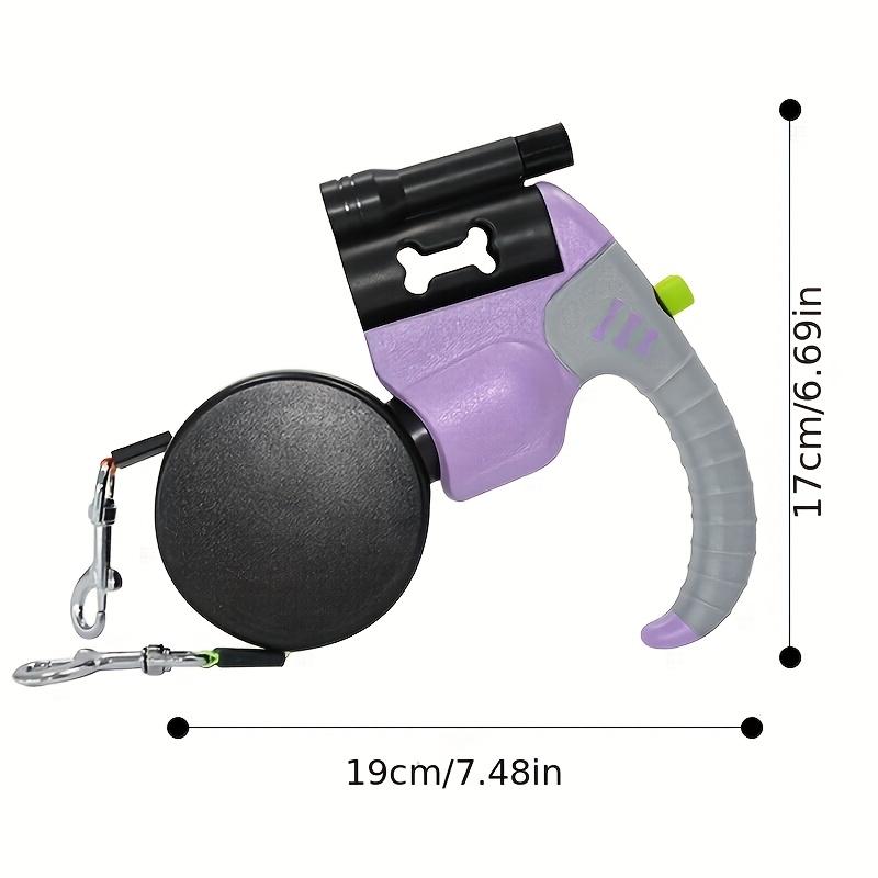 Dual Retractable Dog Leash Two In No Tangle Walking Lead Heavy Duty Automatic Rope Lock Padded Handle Small Medium Puppy Breeds
