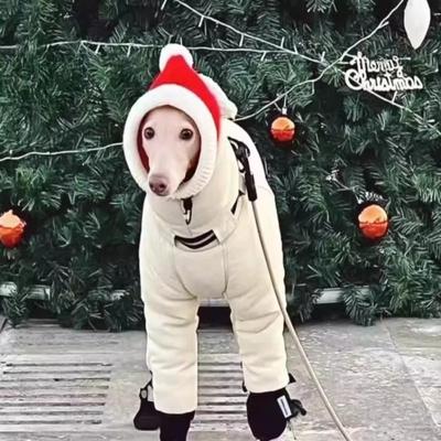 Modny wodoodporny zimowy kombinezon dla psa Pogrubiony Pełne okrycie Ubrania dla dużego psa Polarowy Ciepły Duże akcesoria dla zwierząt Duży pies