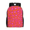 Leopard Print Backpack Back To School Season Orange And Pink Leopard Spots Print Pattern Good Quality Backpack