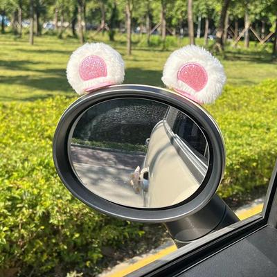 2Pcs Car Motorcycle Helmet Decoration Electric Bike Soft Plush Little Bear's Ears For Motocross Full Face Off Road Helmet Sticker