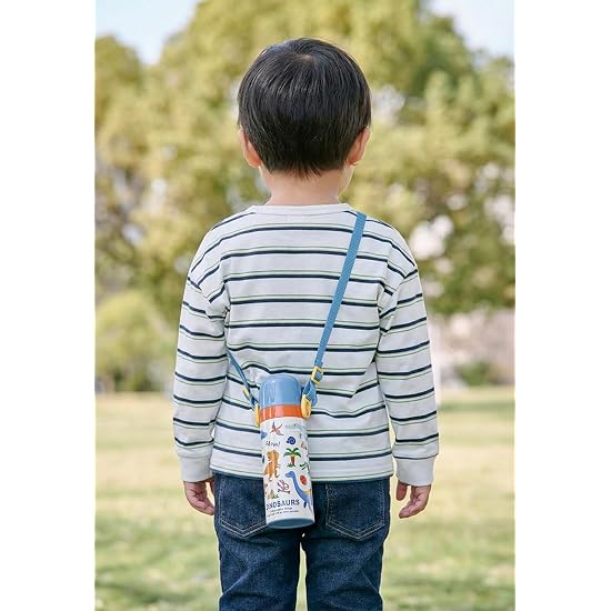 Skater Kids' 2-Way Stainless Steel Water Bottle, Direct Drink 470ml / Cup Drink 430ml, Mr. Men Littl