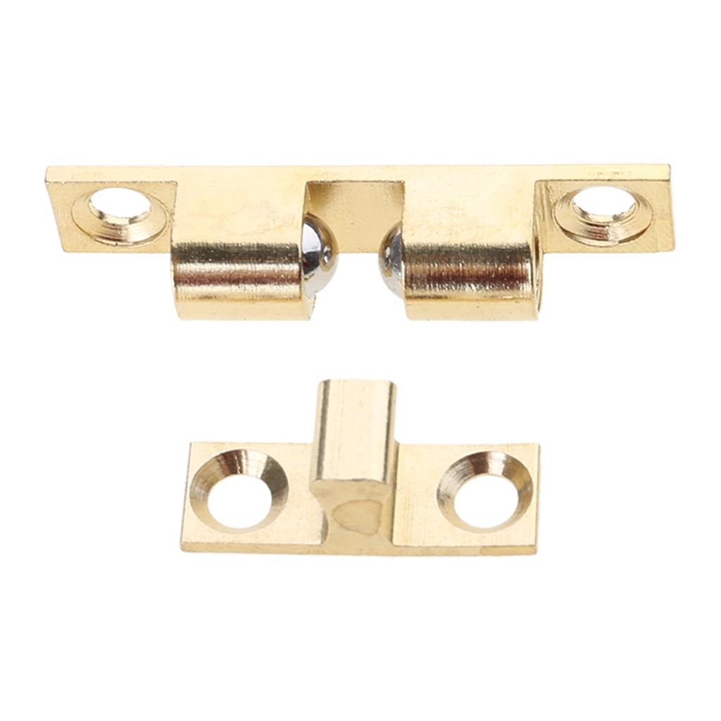 Adjustable Copper Double Ball- Spring Ball-Touching Buckle Furniture Latch- for Cabinet Bathroom Cupboards- Wardrobes