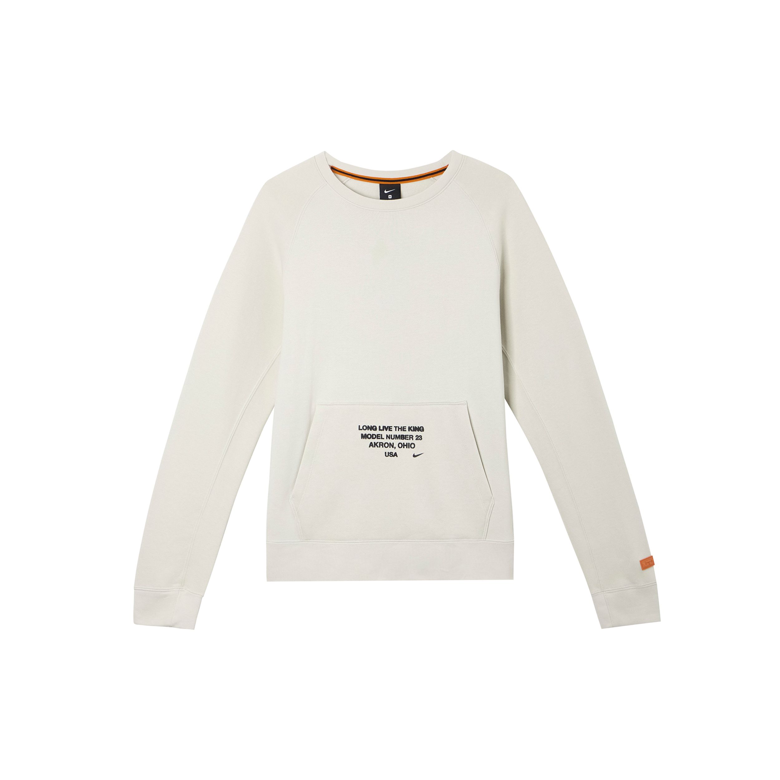 

Nike As LeBron M Nk Ls Crew Letter Print Round Neck Pullover Long Sleeve Sweatshirt Men sweatshirt Beige BV3633-072 XL