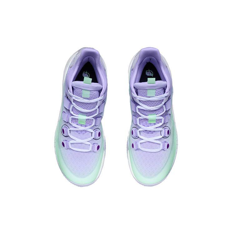 Li Ning Sonic 9 Low Shock Absorption Non-Slip Durable Low-Top Basketball Shoes Men Basketball Shoes Soft-Purple ABAR039-4