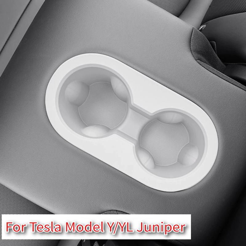 Silicone Central Control Cup Holder for Tesla Model Y Juniper / YL 2025 Beverage Storage Rack Interior Accessories Storage Case