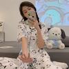 Pacha Dog Cute Cartoon Pajamas Women's Summer New Short-sleeved Trousers College Style Girls' Student Loungewear Suit