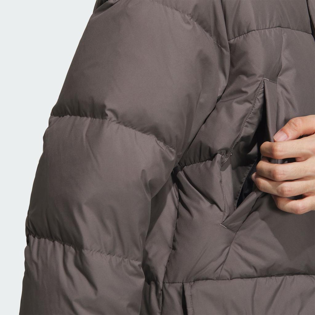 Adidas Lang Dun Komfortabel Lang Varm Allsidig Dunjakke Unisex Yttertøy Kullgrå JW6741