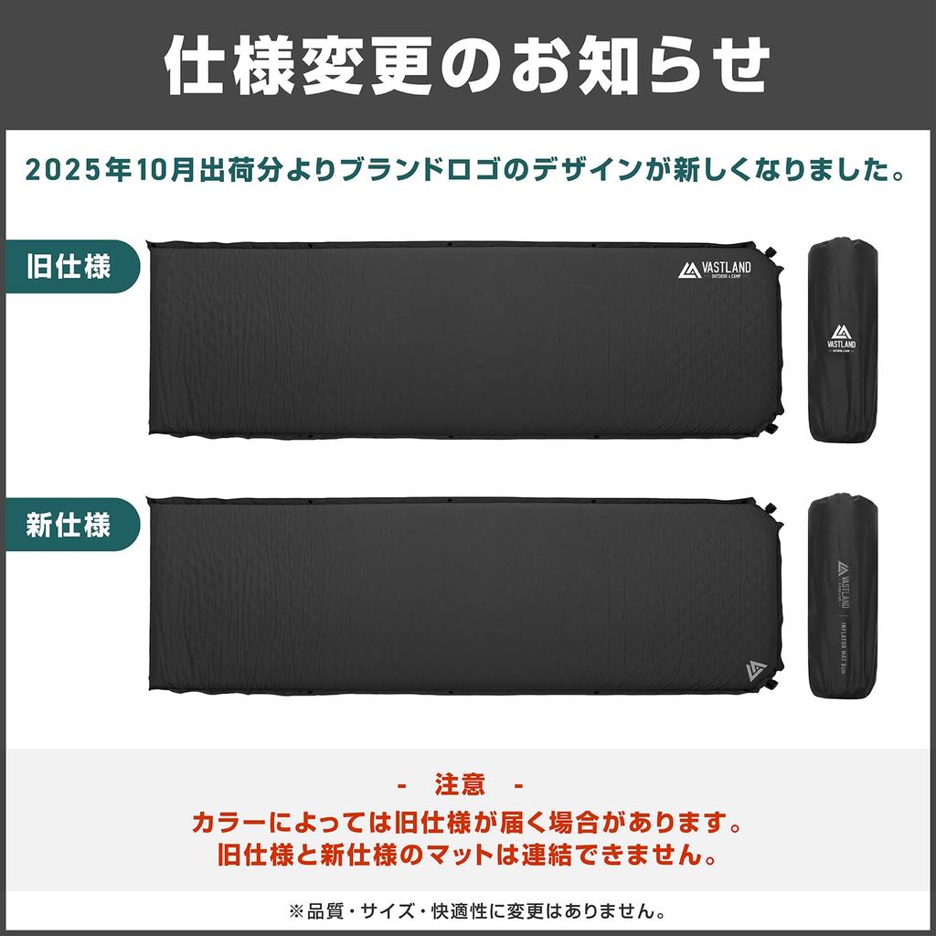 VASTLAND Campingmatta, Uppblåsbar Matta, 8cm, Automatisk Uppblåsning, Kompakt, Olivgrön