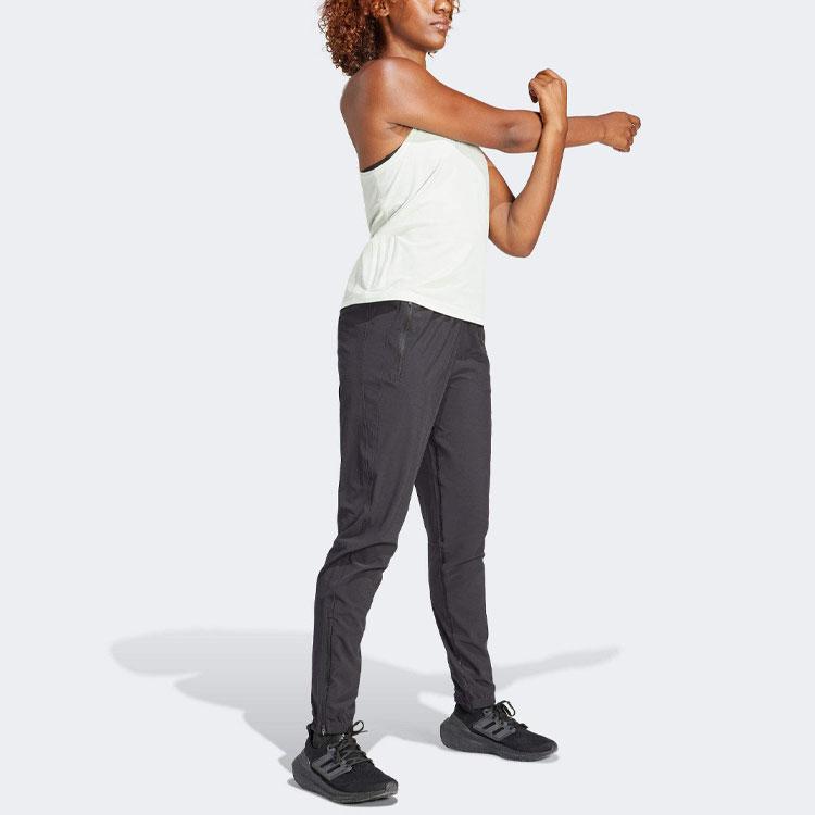 Adidas Own The Run Tank Top Reflective Stripes Round Neck Running Vest Women Tops Green IN2964