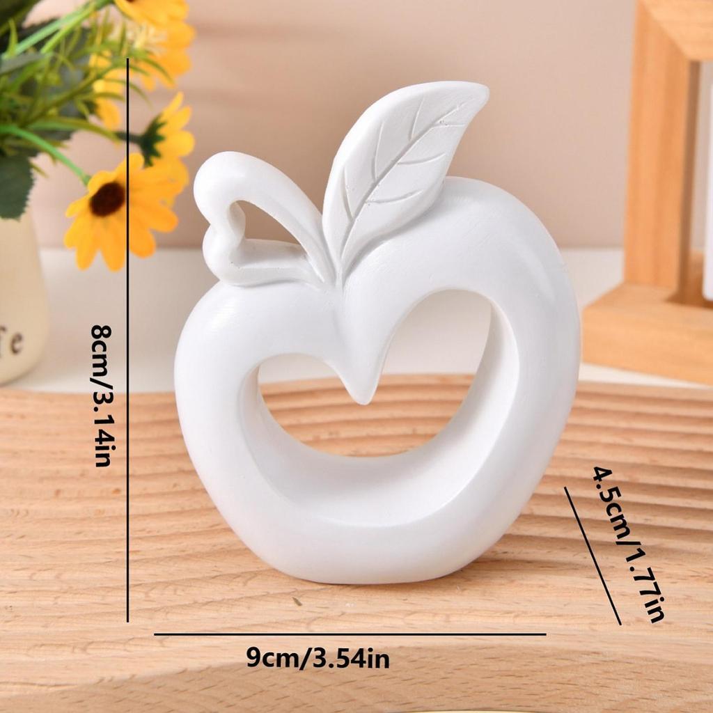 Resin Apple Statue, Decorative Figure, Modern Christmas Gift, Sculpture, Table