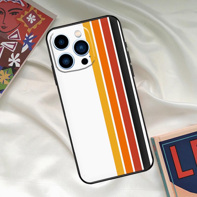 Retro Stripes Aesthetic Vintage Case For iPhone 15 14 13 12 11 Pro Max XR X XS Max 7 8 Plus SE 2020 12 13 Mini Back Cover