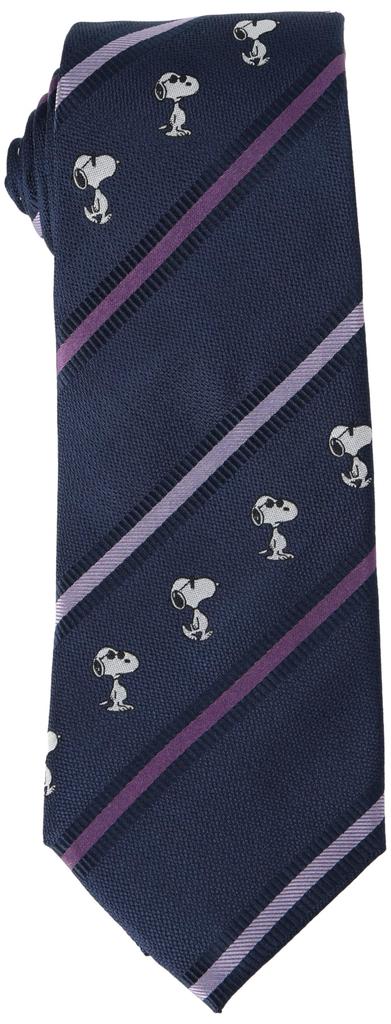 [Peanuts] Snoopy Joe Cool Tie, Stripe Pattern, PN918305, Navy