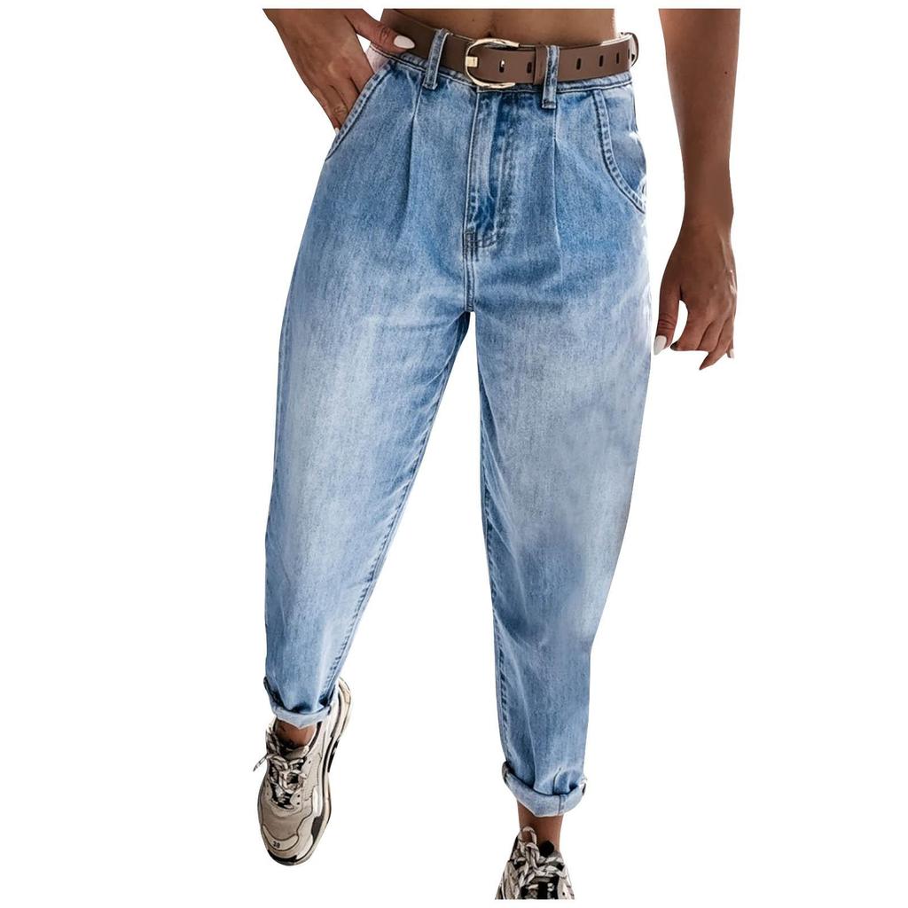 La cintura alta de las mujeres casual moda all-match pantalones vaqueros  sueltos sexy stretch jeans comprar a buen precio — entrega gratuita,  reseñas reales con fotos — Joom