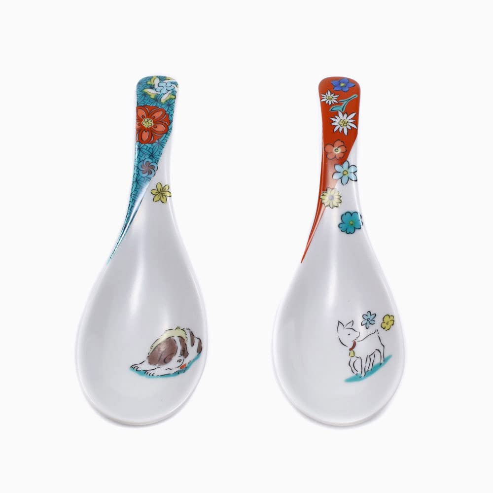 Heidi Kutani Ware Spoon Colored by Made In a Traditional Hokuriku Featuring Girl of the a Mountain Perfect As a Gift for Anniversaries and Other