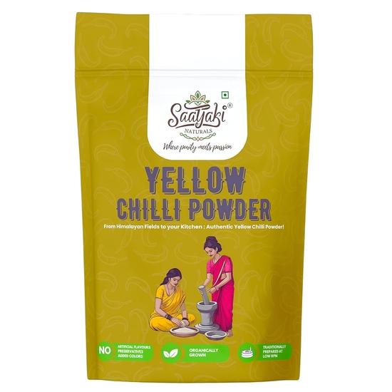 Saatyaki Naturals Organic Himalayan Yellow Chilli Powder - 800gm | Pure, Freshly Grounded Spice for Cooking, Non-GMO, Gluten-Free