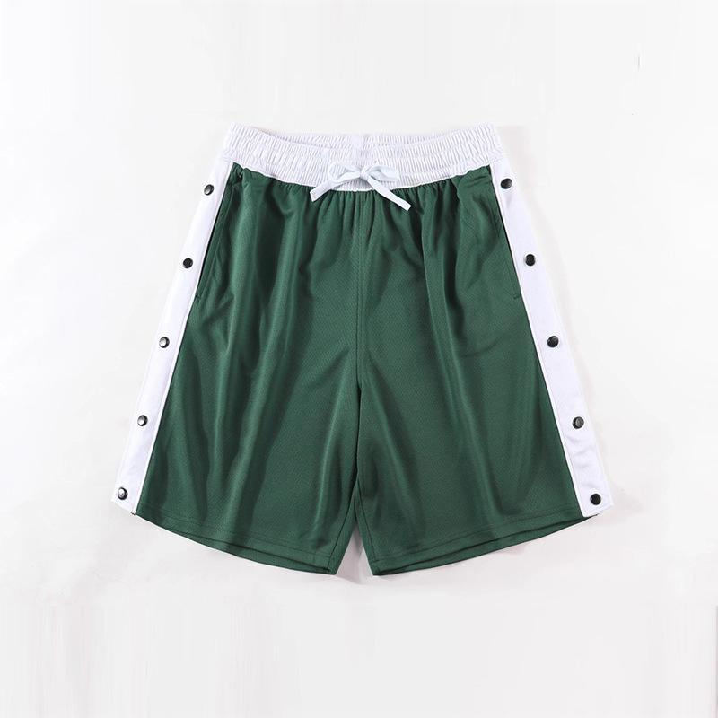 Men's American Style Quick-Dry Sports Shorts - Basketball & Marathon Training Snap-Button Loose Fit - Five-Point Length