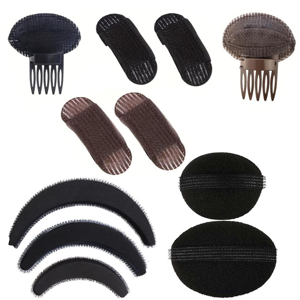Set of Invisible Fluffy Hair Clips - Volumizing Hair Roots, DIY Styling, Easy To Use, Solid Color, Cute Oblong Shape - Perf