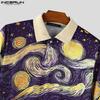 INCERUN Summer Men Short Sleeve Printing Hawaii Casual Loose T-Shirts