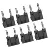 10Pcs 2 Way Banana Plug Brass PE Double Banana Socket for Electronic Instruments AutomobilesBlack